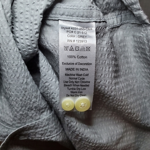 JACHS Shirt Men's Size X-Large Short Sleeve Gray NWT Cotton - Picture 7 of 8